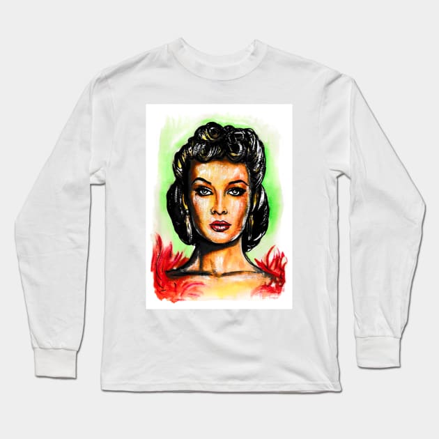 Scarlett O'Hara Long Sleeve T-Shirt by Svetlana Pelin